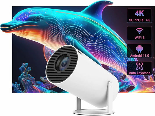 HY300 FREESTYLE Cylender HD Portable Multimedia Projector Android 11 5G WiFi