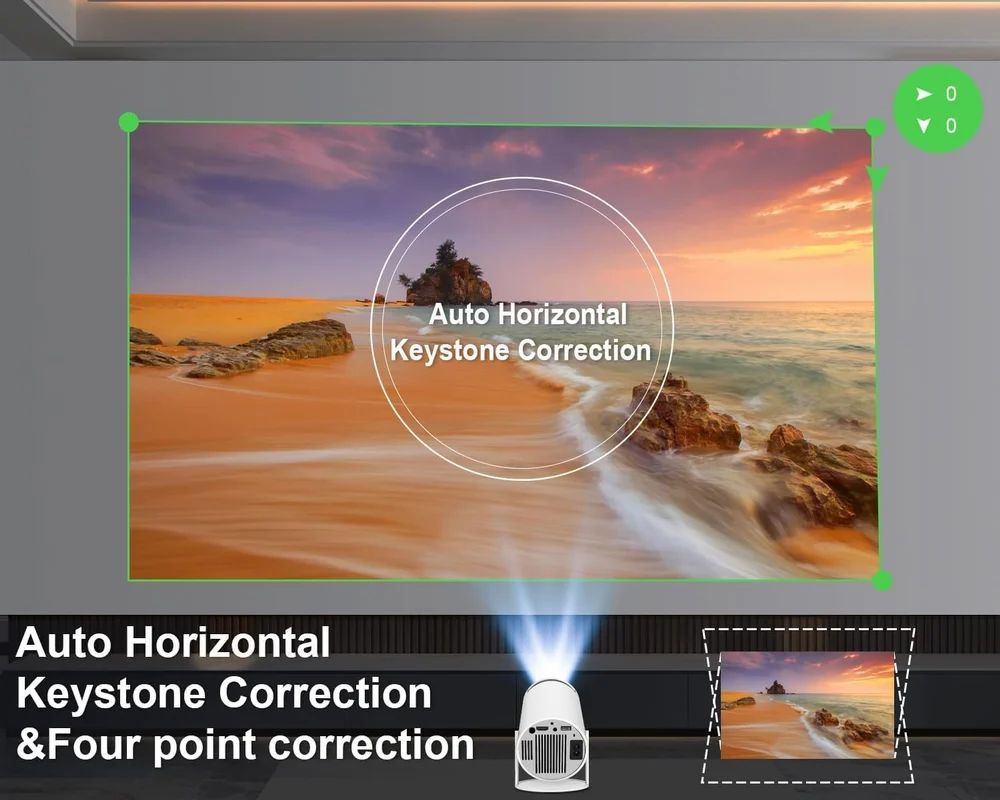 HY300 FREESTYLE Cylender HD Portable Multimedia Projector Android 11 5G WiFi