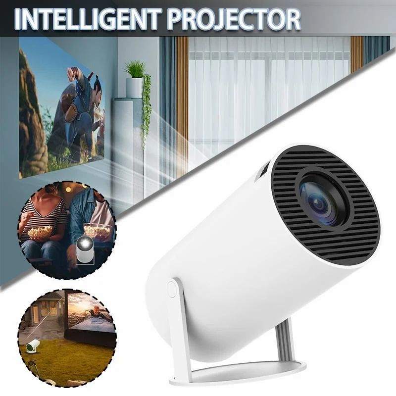 HY300 FREESTYLE Cylender HD Portable Multimedia Projector Android 11 5G WiFi