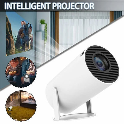 HY300 FREESTYLE Cylender HD Portable Multimedia Projector Android 11 5G WiFi